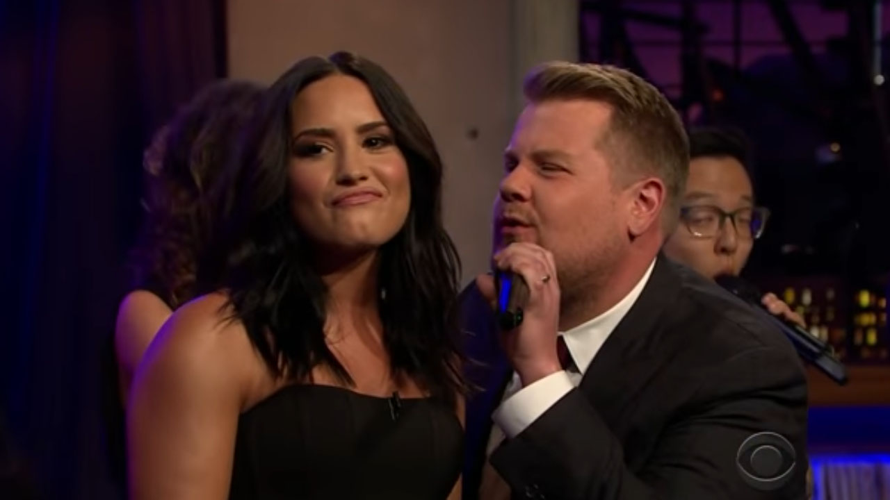 Demi Lovato and James Corden Face off in an Epic ‘Divas Then and Divas Now’ Riff-off