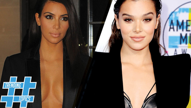 Kim Kardashian & Hailee Steinfeld go COMMANDO under their Blazers!