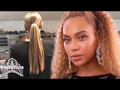 Beyonce reveals her long natural hair! Yonce with the #GOODHAIR