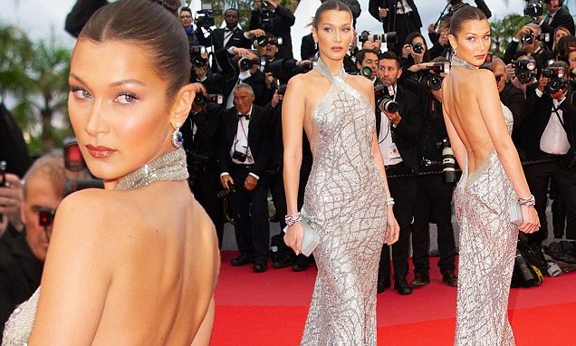 Bella Hadid dazzles in skintight Silver Dress on Cannes Red Carpet