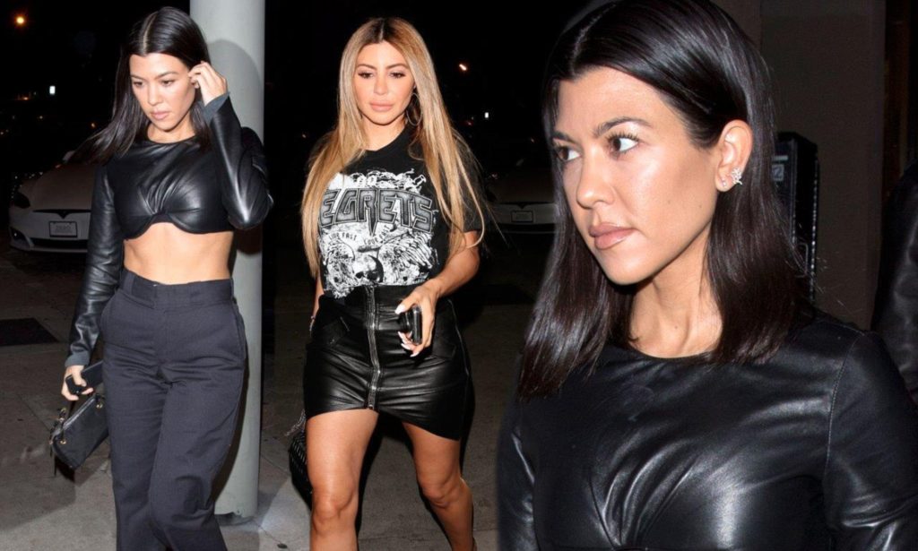 Kourtney Kardashian H0T Look, Crop Top at Craigs, with Friends