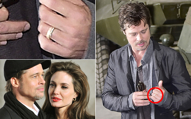 Angelina Jolie & Brad Pitt are STILL TOGETHER!!! Brad Pitt is wearing his Wedding Ring!