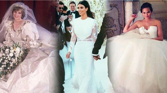 Kim Kardashian West & More Favorite Celebrity Wedding Gowns