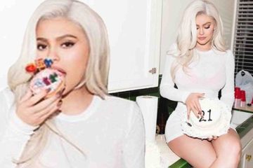 Kylie Jenner rocks a skintight white dress in BTS snaps from her 21st birthday photoshoot