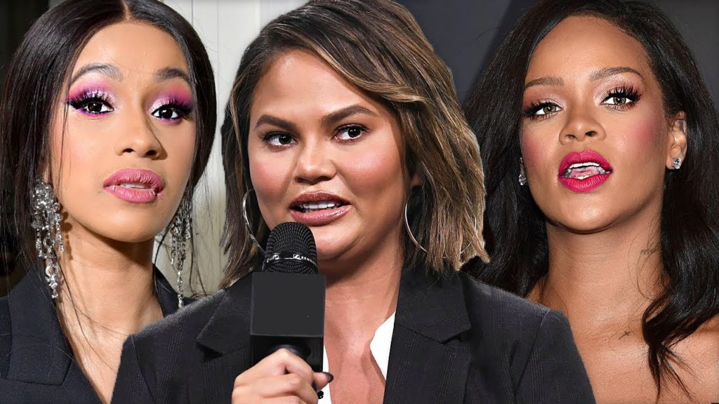 Chrissy Teigen Reacts to Cardi B & Rihanna Hook Up VIDEO