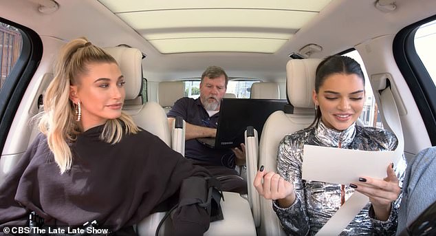 Kendall Jenner and Hailey Baldwin take lie detector in new Carpool