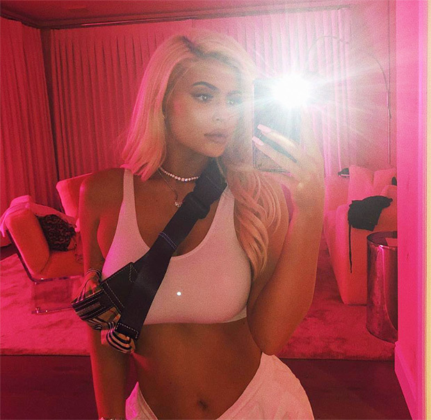 Kylie Jenner pulls down her Pants to reveal insanely Toned Abs 8 months after Giving Birth