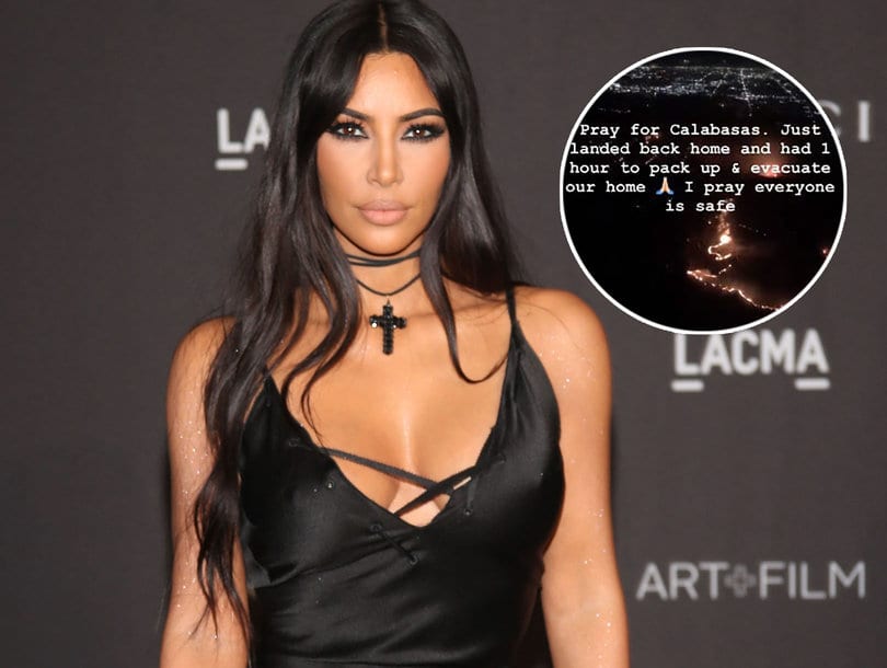 Kim Kardashian and the Family Party in Hollywood after Wildfire Evacuation