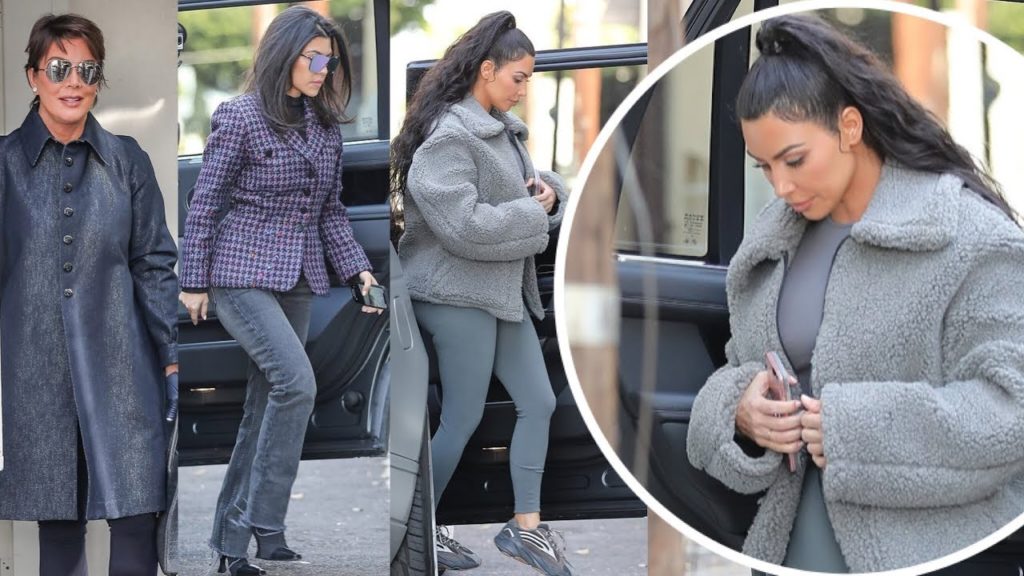 Kim and Kourtney Kardashian don Stylish Coats while filming in LA with Kris Jenner