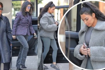 Kim and Kourtney Kardashian don Stylish Coats while filming in LA with Kris Jenner