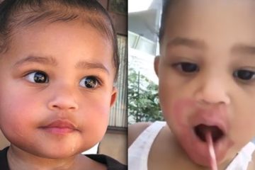 Kylie Jenner reacts to Stormi curse word confusion & Lipstick MakeOver Video